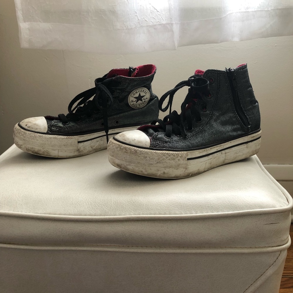 platform high top converse